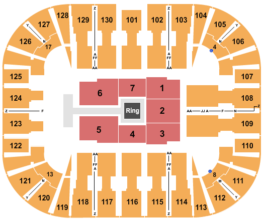 EagleBank Arena WWE Seating Chart